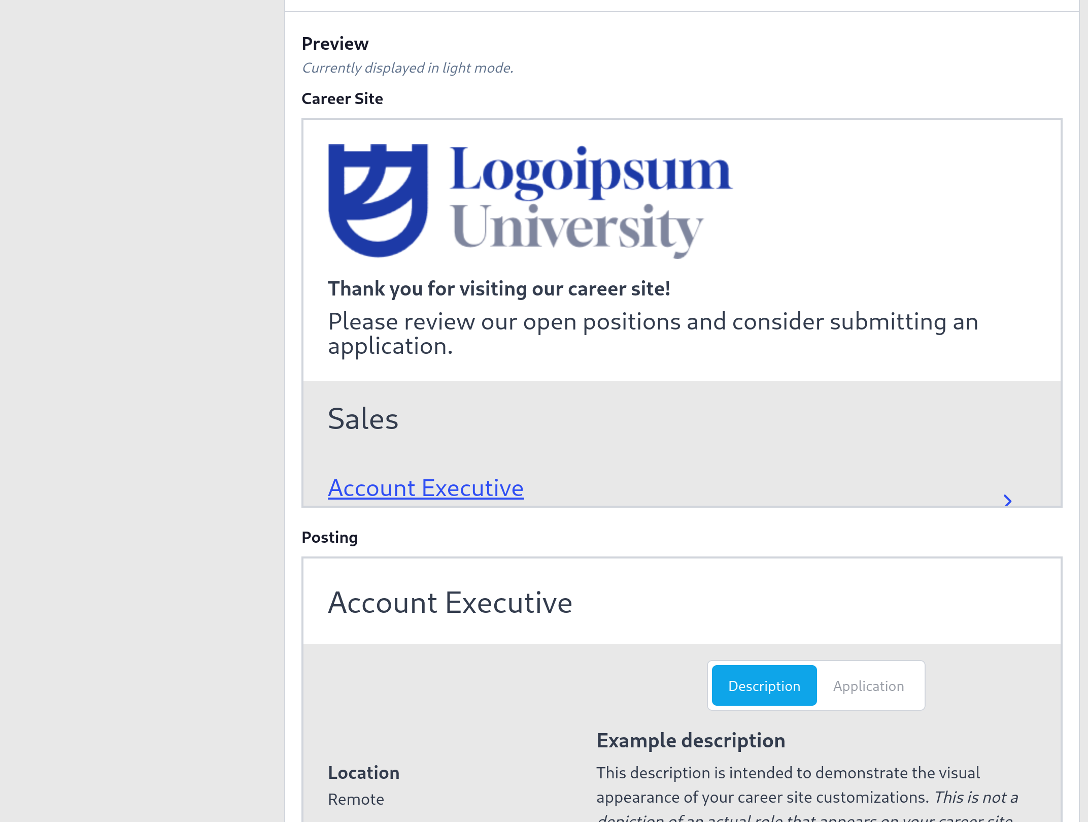 Preview your customizations before applying them.