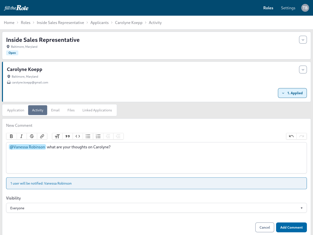 Collaborate in the hiring process with team members.
